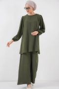 Ayrobin Tunik Pantolon Alt Üst Takım 6712 - Haki resmi